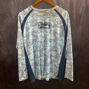 Pelagic Blue Digital Camo Sun Shirt